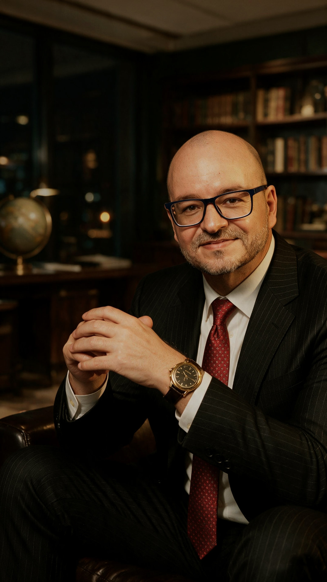 Retrato de Francisco Del Giudice em seu escritório